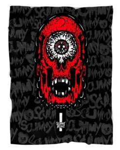 Scummy Bears POPSISKULLS - BLOODY RED - BLANKET ACCESSORIES