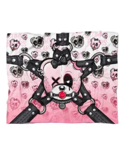 Scummy Bears ACCESSORIES BRATTY BEAR (GOTH AF) - SOFT AF BLANKET (BABYDOLL PINK)