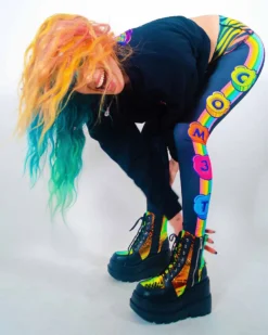 BOTTOMS & LEGGINGS COM3T X SCUMMY BEARS - SPACE KANDI - HIGH WAISTED LEGGINGS