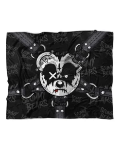 Scummy Bears GOTH BEAR (GOTH AF) - BLANKET (BLACK) ACCESSORIES