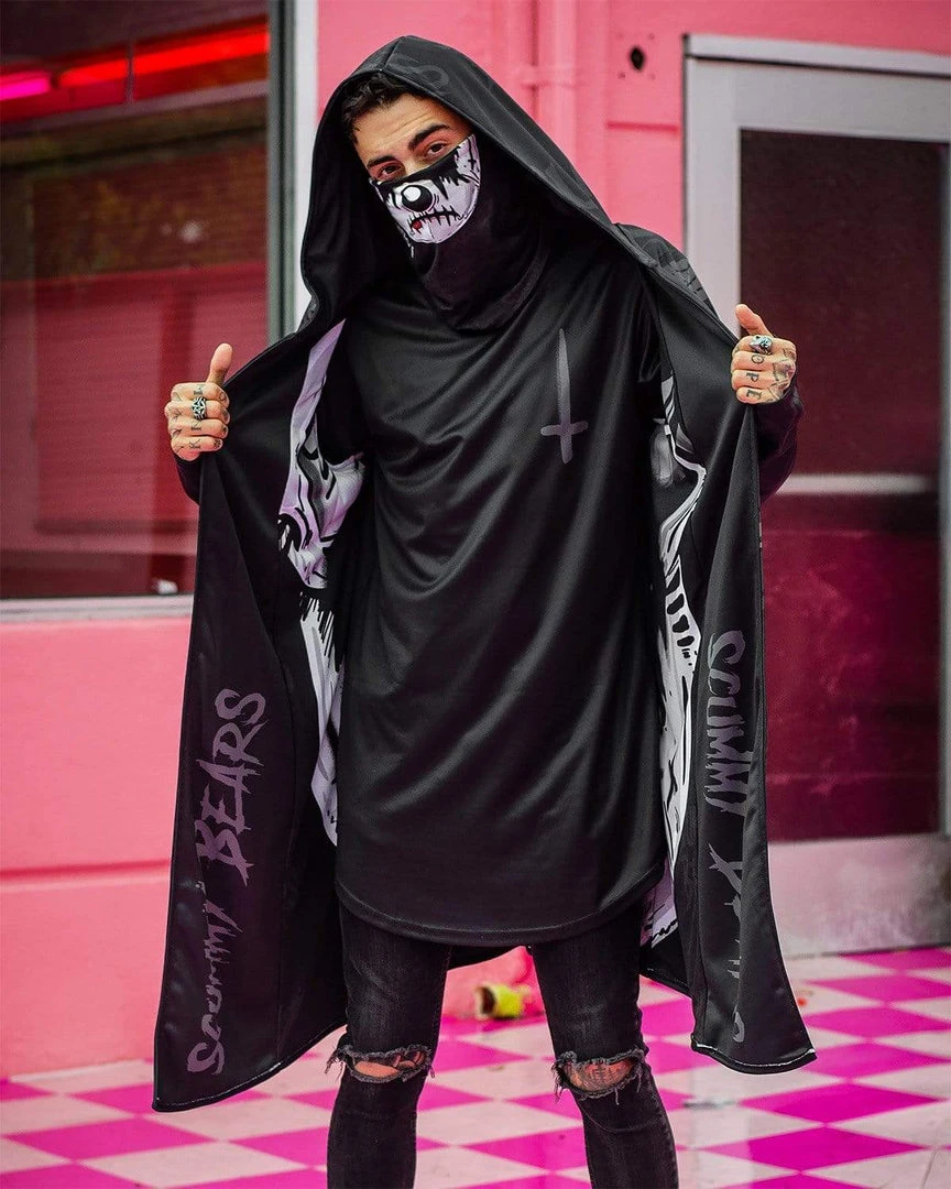 Scummy Bears GOTH BEAR (GOTH AF) - CLOAK (BLACK) CLOTHES AND STUFF 7 Scummy Bears GOTH BEAR (GOTH AF) - CLOAK (BLACK) CLOTHES AND STUFF