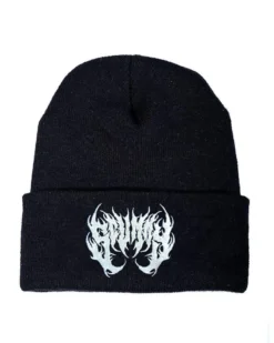 Reach MFG OISHI - BEAR METAL BEANIE (BLACK/WHITE)