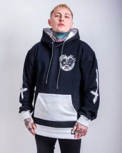 Scummy Bears GOTH AF - GOTH BEAR - TWO-TONE HOODIE