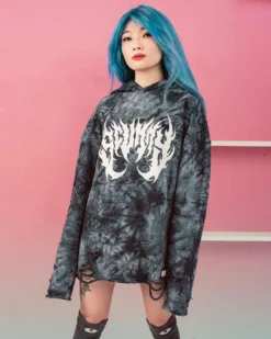 Scummy Bears OISHI - BEAR METAL - TIE-DYE HOODIE CLOTHES AND STUFF