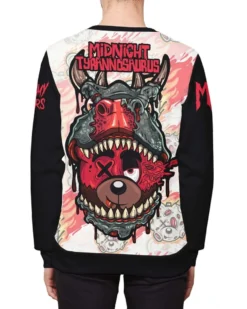 MIDNIGHT TYRANNOSAURUS X SCUMMY BEARS - FIRESTORM - CREW PULLOVER CLOTHES AND STUFF