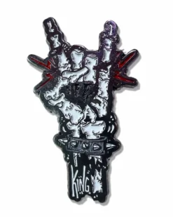 SULLIVAN KING X SCUMMY BEARS - HORNS UP SKELETAL PIN ACCESSORIES