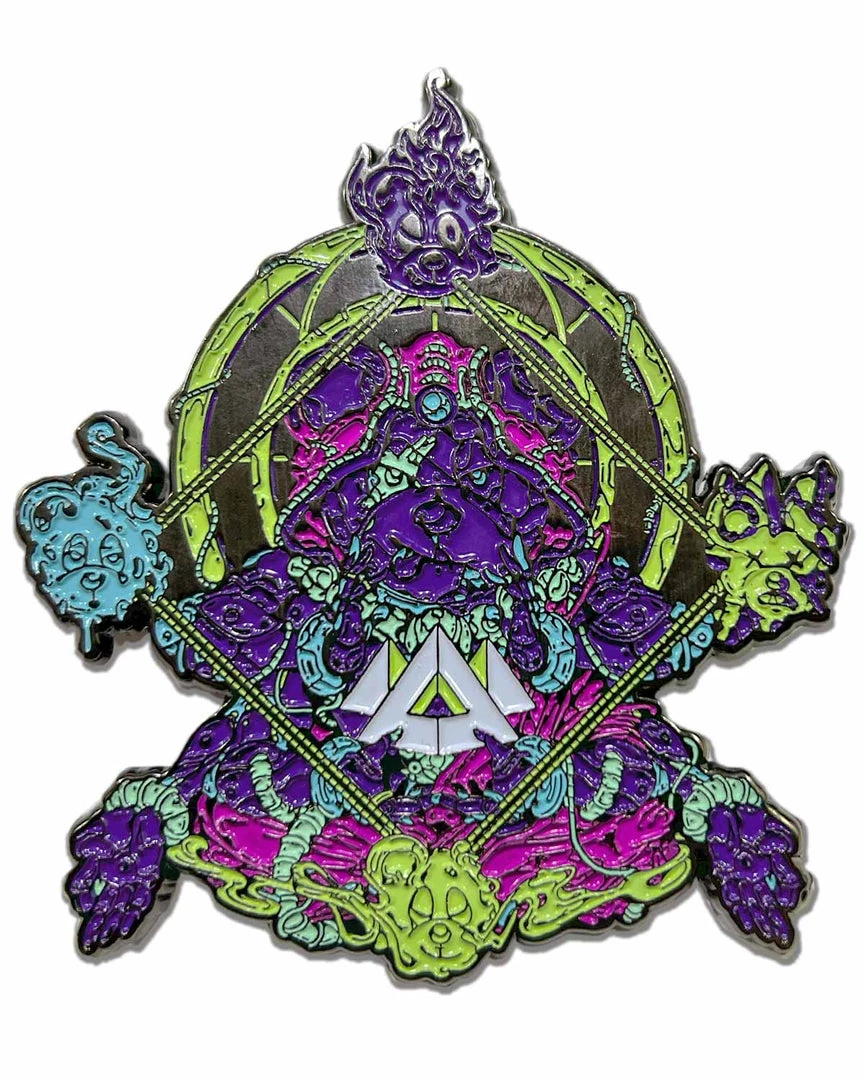 WAKAAN X SCUMMY BEARS - ANCIENT ALIENS - 3.5" DARK SILVER PIN 5 WAKAAN X SCUMMY BEARS - ANCIENT ALIENS - 3.5" DARK SILVER PIN