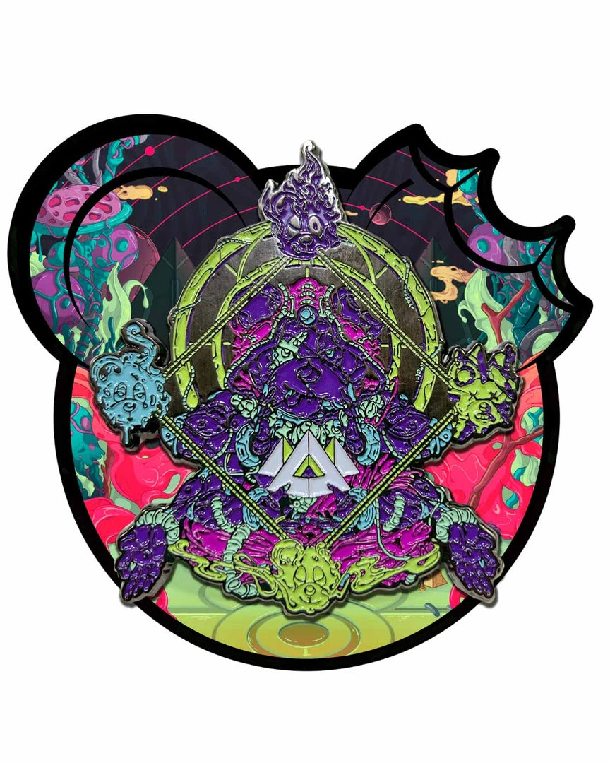 WAKAAN X SCUMMY BEARS - ANCIENT ALIENS - 3.5" DARK SILVER PIN 3 WAKAAN X SCUMMY BEARS - ANCIENT ALIENS - 3.5" DARK SILVER PIN