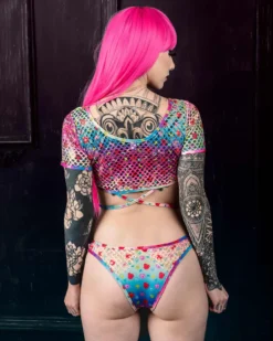 Scummy Bears CLOTHES AND STUFF SCUMMY ORIGINALS - SWEETHEARTS - 2-PIECE FISHNET SET