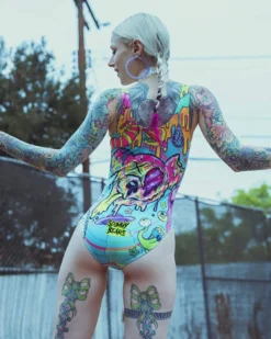 LIQUID STRANGER X SCUMMY BEARS - WEIRD & WONDERFUL - BODY SUIT 9 LIQUID STRANGER X SCUMMY BEARS - WEIRD & WONDERFUL - BODY SUIT