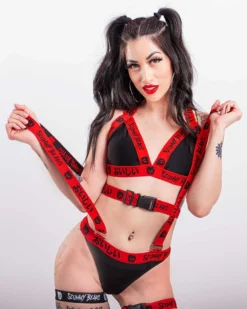 Scummy Bears OISHI - TECH BIKINI TOP (BLACK/RED)