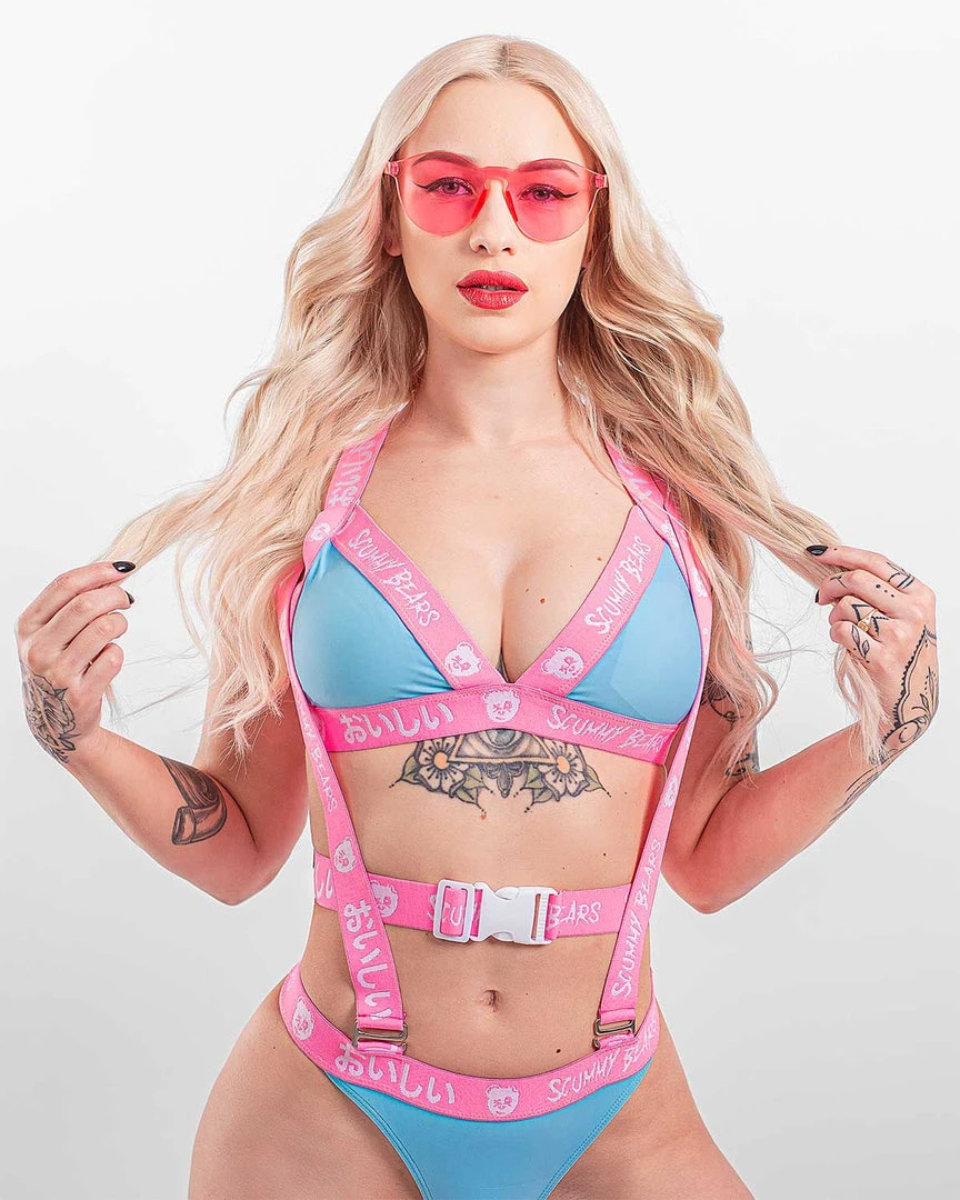 Scummy Bears OISHI - TECH BIKINI TOP (BLUE/PINK) 3 Scummy Bears OISHI - TECH BIKINI TOP (BLUE/PINK)