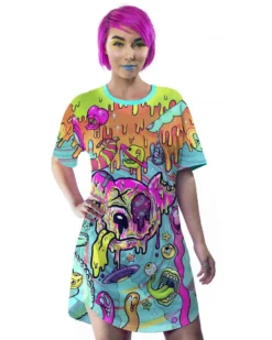 CLOTHES AND STUFF LIQUID STRANGER X SCUMMY BEARS - WEIRD & WONDERFUL - LONG TEE 9 CLOTHES AND STUFF LIQUID STRANGER X SCUMMY BEARS - WEIRD & WONDERFUL - LONG TEE