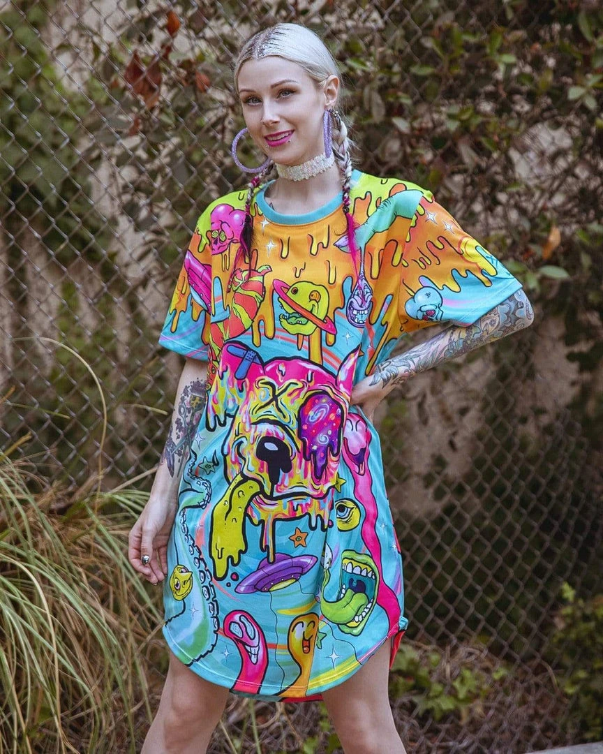 CLOTHES AND STUFF LIQUID STRANGER X SCUMMY BEARS - WEIRD & WONDERFUL - LONG TEE 7 CLOTHES AND STUFF LIQUID STRANGER X SCUMMY BEARS - WEIRD & WONDERFUL - LONG TEE