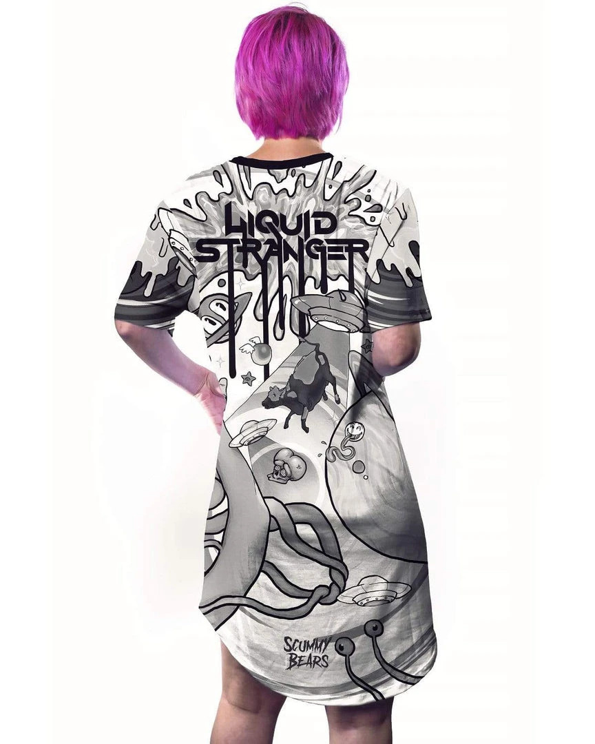 LIQUID STRANGER X SCUMMY BEARS - WEIRD & WONDERFUL (NIGHT) - LONG TEE 5 LIQUID STRANGER X SCUMMY BEARS - WEIRD & WONDERFUL (NIGHT) - LONG TEE