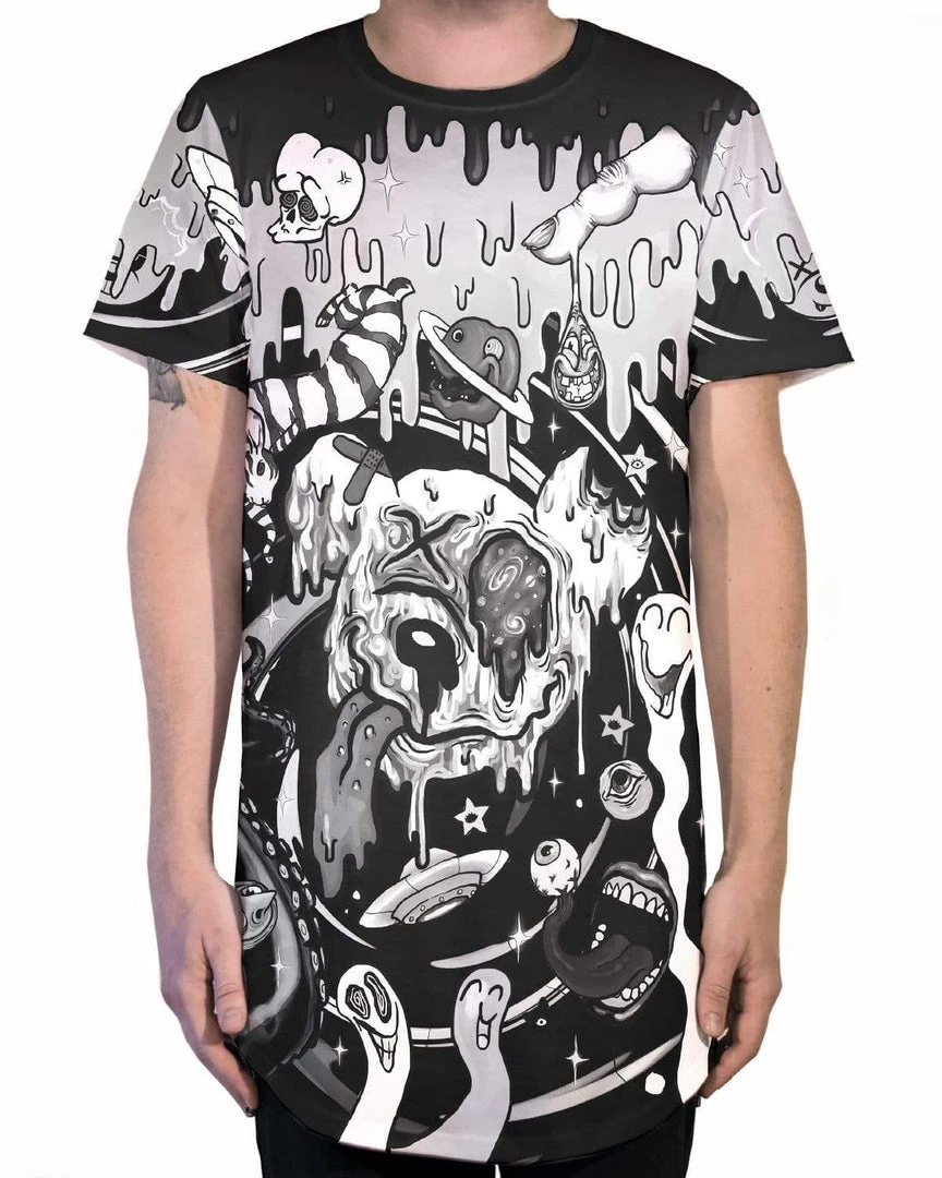 LIQUID STRANGER X SCUMMY BEARS - WEIRD & WONDERFUL (NIGHT) - LONG TEE 3 LIQUID STRANGER X SCUMMY BEARS - WEIRD & WONDERFUL (NIGHT) - LONG TEE