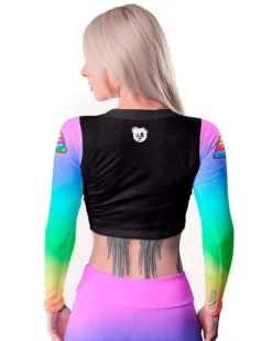 SCUMMY BEARS X MSEASY - EAT SHIT - LONG SLEEVE CROP TOP