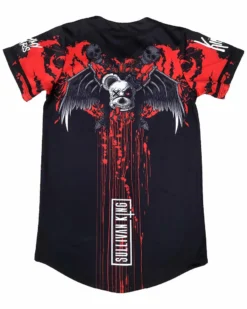 CLOTHES AND STUFF SULLIVAN KING X SCUMMY BEARS - SPINE COLLECTOR (BLACK) - BASEBALL JERSEY