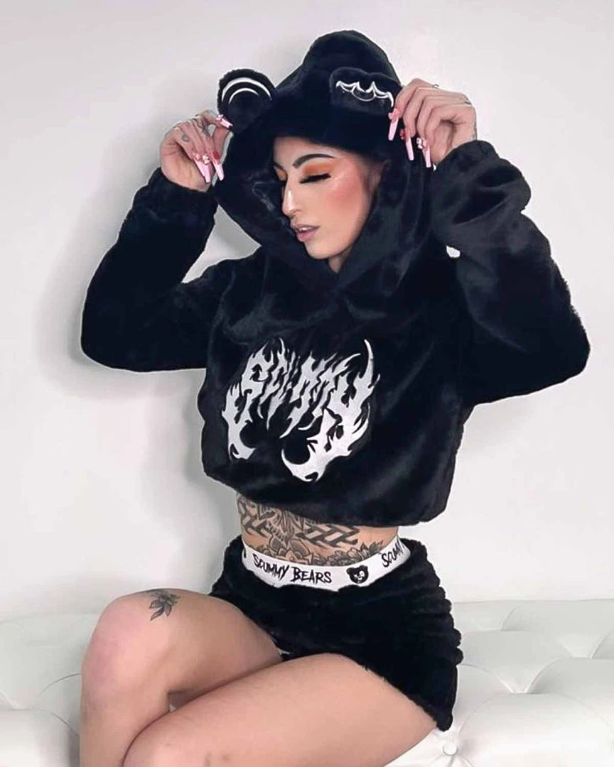 Scummy Bears FUZZY THINGZZ MINI SKIRT (BLACK) 5 Scummy Bears FUZZY THINGZZ MINI SKIRT (BLACK)