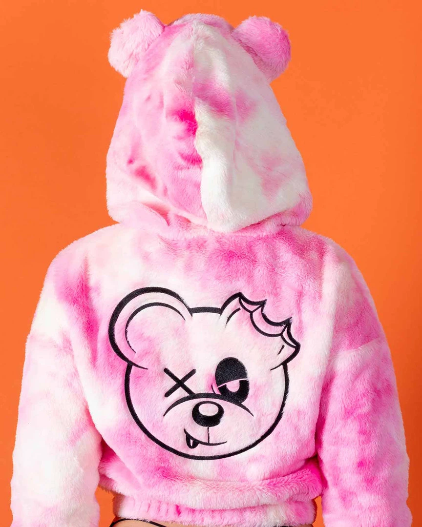 Scummy Bears OISHI - BEAR METAL - FUZZY THINGZZ CROP HOODIE (STRAWBERRY SHERBET) 4 Scummy Bears OISHI - BEAR METAL - FUZZY THINGZZ CROP HOODIE (STRAWBERRY SHERBET)