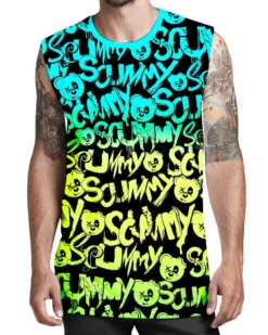 Scummy Bears POPSISKULLS - MELTED DREAMS (SOUR PATCH) - MUSCLE TEE CLOTHES AND STUFF