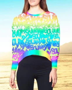 Scummy Bears RAINBOW SHERBET - DROP SHOULDER SWEATSHIRT CLOTHES AND STUFF