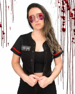 SULLIVAN KING X SCUMMY BEARS - SPINE COLLECTOR (BLACK) - CROP BASEBALL JERSEY JERSEYS