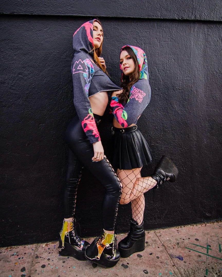 WAKAAN X SCUMMY BEARS - ANCIENT ALIENS - CROP HOODIE 6 WAKAAN X SCUMMY BEARS - ANCIENT ALIENS - CROP HOODIE