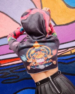 WAKAAN X SCUMMY BEARS - ANCIENT ALIENS - CROP HOODIE 10 WAKAAN X SCUMMY BEARS - ANCIENT ALIENS - CROP HOODIE