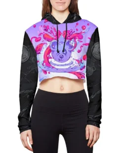 CHAMPAGNE DRIP X SCUMMY BEARS - BOTTLE DROP (NIGHT CLUB) - CROP HOODIE TOPS